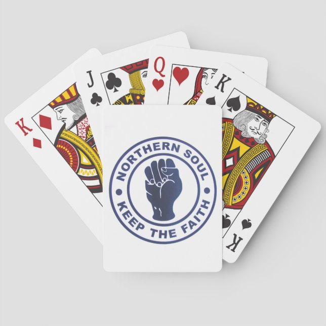 Northern Soul Keep The Faith & Fist Symbol Playing Cards (Back)