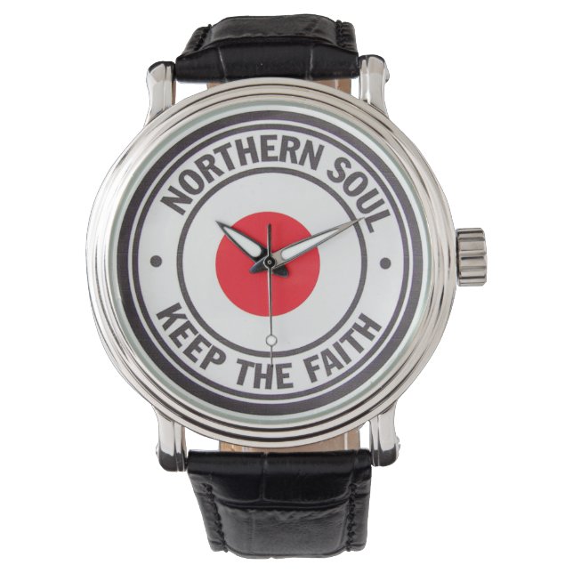 Northern Soul Keep The Faith & Mod Target Spot Watch (Front)