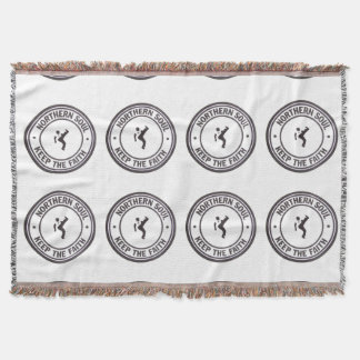 Northern Soul Keep The Faith Slogans & Dancer Throw Blanket