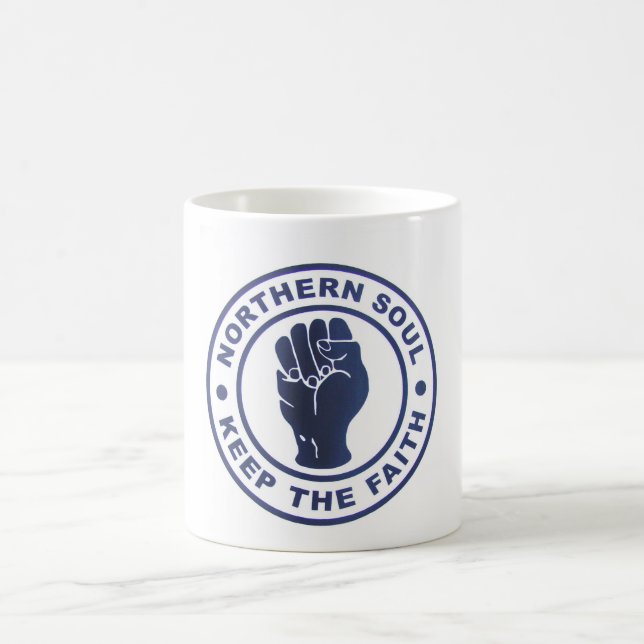 Northern Soul Keep The Faith Slogans & Fist Symbol Coffee Mug (Center)