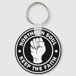 northern soul Logo  black Key Ring