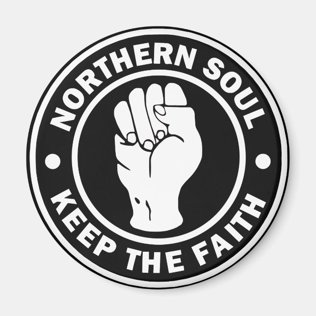 northern soul Logo  black Magnet (Front)