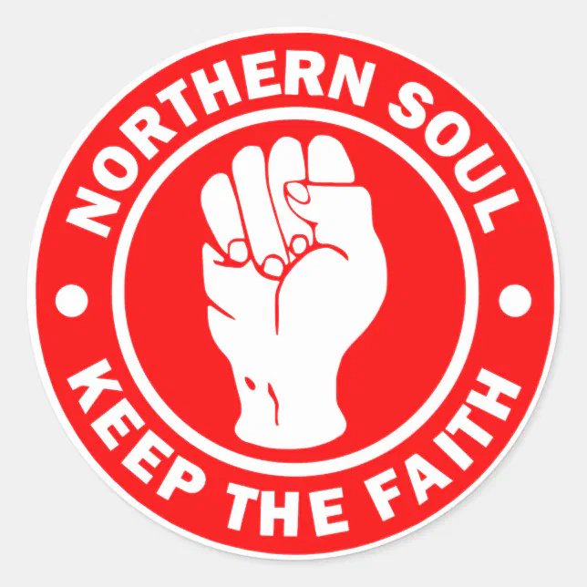 Borsa A Tracolla In Cotone Northern Soul Keep The Faith - Unisex, Taglia Unica, Colore Rosso - Shopper Ecologica E Resistente