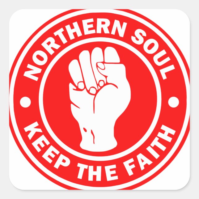 northern soul Logo Red Square Sticker (Front)