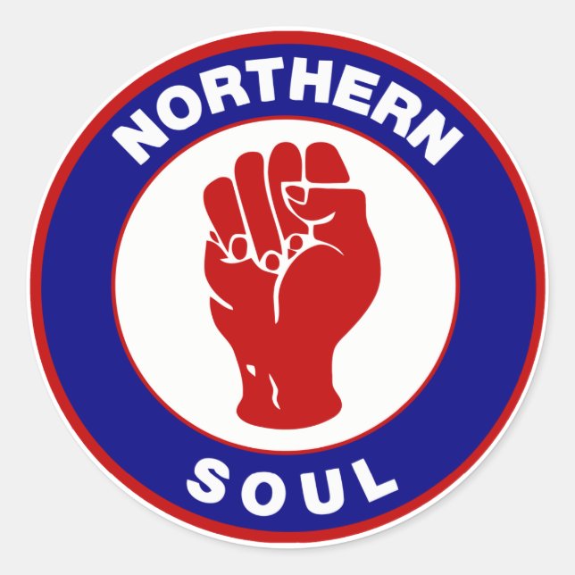 Northern Soul Mod target design Classic Round Sticker (Front)