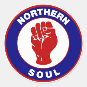 Northern Soul Mod target design Classic Round Sticker