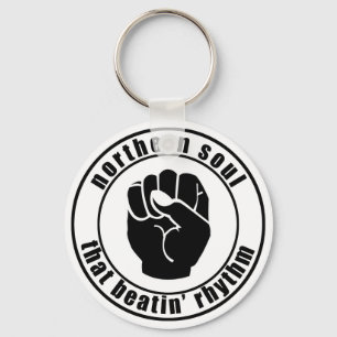 Northern Soul Patch That Beatin Rhythm Keychain