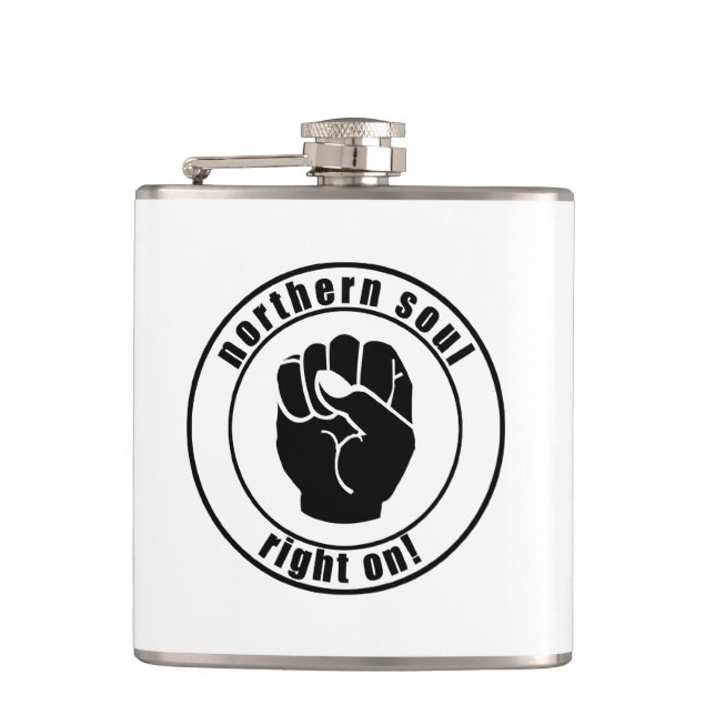 Northern Soul Right On Drink Flask (Front)