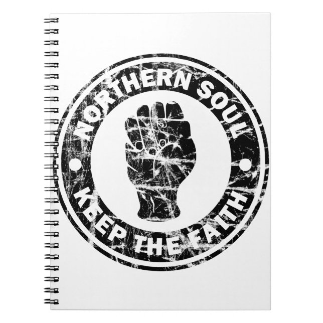 Northern Soul Scratched Vintage Notebook (Front)
