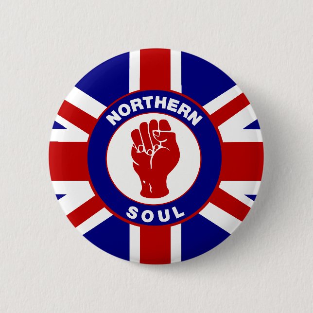 Northern Soul Union jack 6 Cm Round Badge (Front)