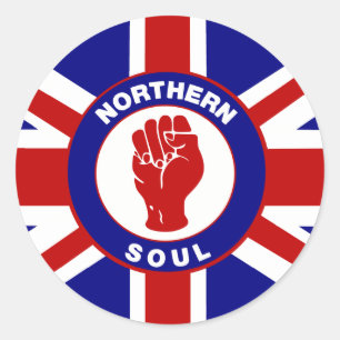 Northern Soul Union jack Classic Round Sticker