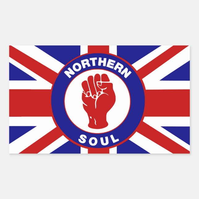Northern Soul Union jack Rectangle Stickers (Front)