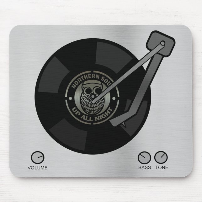 Northern Soul vinyl on turntable Mouse Mat (Front)