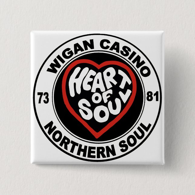 Northern soul Wigan Casino 15 Cm Square Badge (Front)