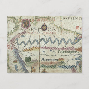 Northern South America, detail from world Postcard