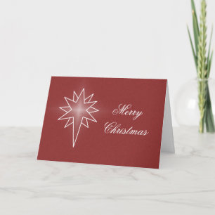Northern Star Christmas Card, Red Holiday Card