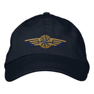Northern Star Compass Pilot Wings Embroidered Hat