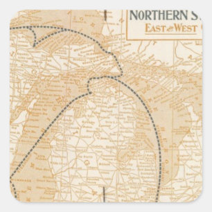 Northern Steamship Company map Square Sticker