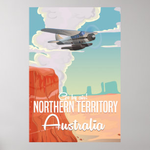 northern territory Australia travel cartoon Poster