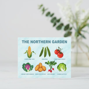 Northern Vegetable Garden Postcard