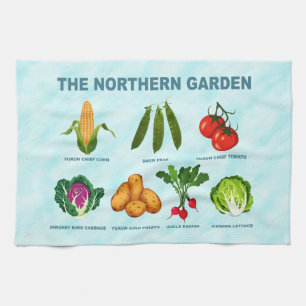 Northern Vegetable Garden Tea Towel