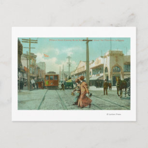 Northern View of Fillmore St from O'Farrell St Postcard
