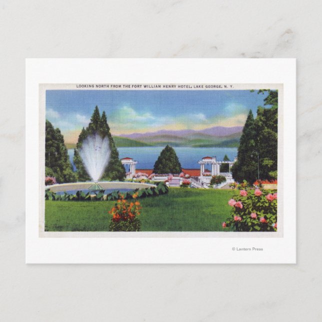 Northern View of Lake from Ft. William Henry Postcard (Front)