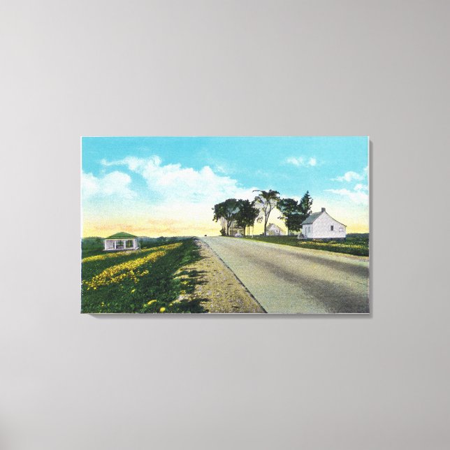 Northern View of Saratoga Battlefield Canvas Print (Front)