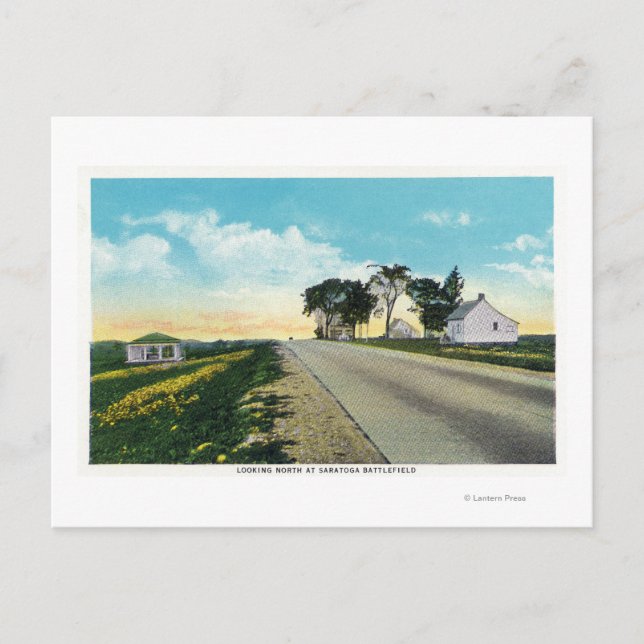 Northern View of Saratoga Battlefield Postcard (Front)