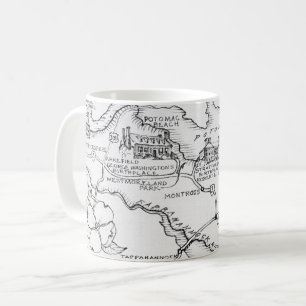 Northern Virginia Map Postcard Mug