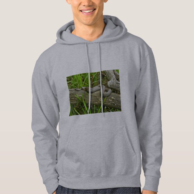 Northern Water Snake Basking on Log Multiple Items Hoodie (Front)