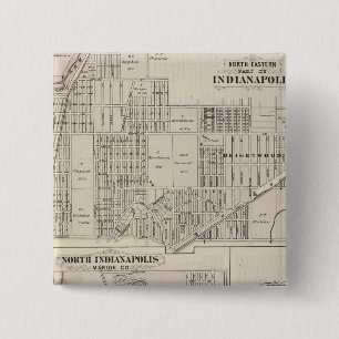 Northerneastern part of Indianapolis 15 Cm Square Badge