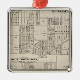 Northerneastern part of Indianapolis Metal Tree Decoration