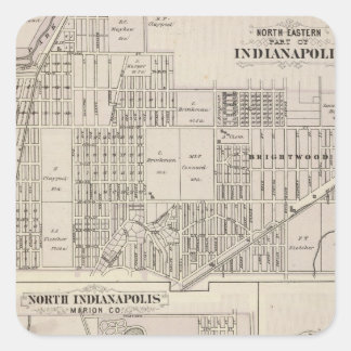 Northerneastern part of Indianapolis Square Sticker
