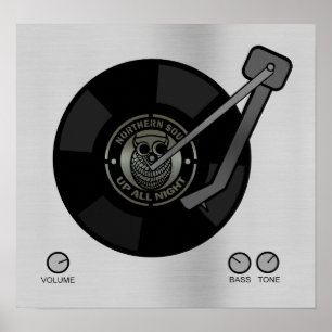 NorthernSoul vinyl on turntable Small print