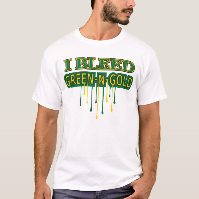 Northmont I Bleed Green N Gold T-Shirt (Front)