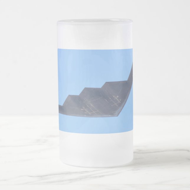 Northrop Grumman B-2 Spirit Frosted Glass Beer Mug (Center)