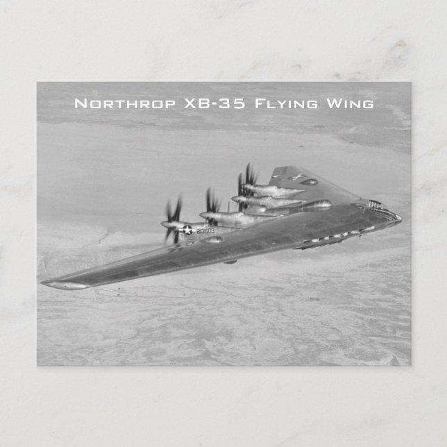 Northrop XB-35 Flying Wing Postcards (Front)