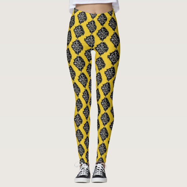 Northshield Sketch Compass Rose Leggings (Front)