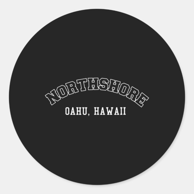 Northshore Oahu Hawaii  Classic Round Sticker (Front)