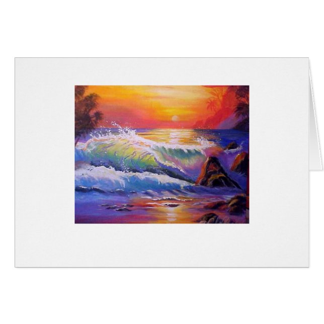 Northshore Oahu Sunset Original Painting (Front Horizontal)