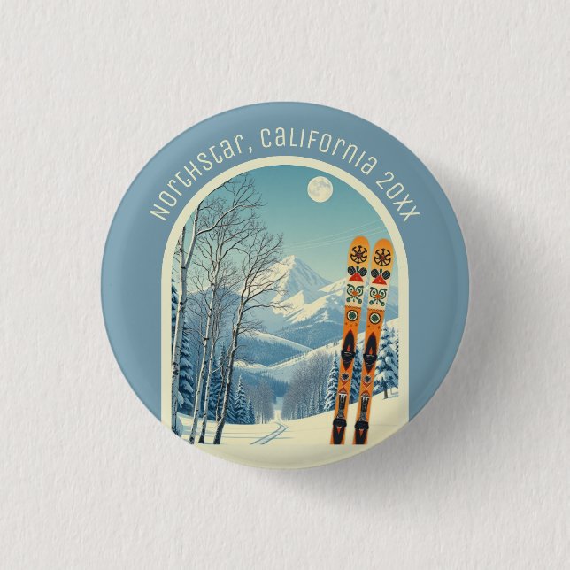 Northstar California ski area souvenir  3 Cm Round Badge (Front)