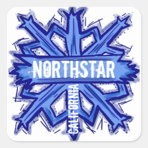 Northstar California snowflake artistic stickers