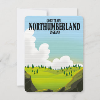 Northumberland england travel poster