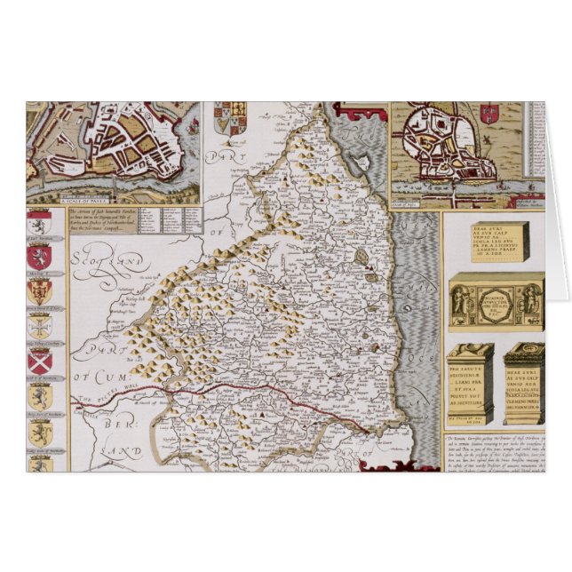Northumberland, engraved by Jodocus Hondius (Front Horizontal)