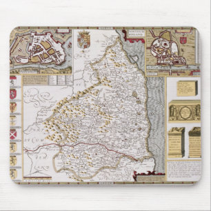 Northumberland, engraved by Jodocus Hondius Mouse Mat