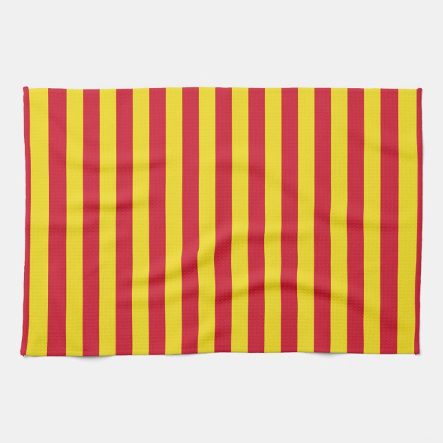 Northumberland flag stripes england symbol lines r tea towel (Horizontal)