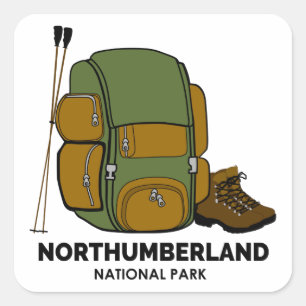 Northumberland National Park Backpack Square Sticker