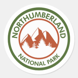 Northumberland National Park Classic Round Sticker