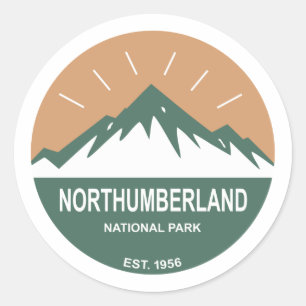 Northumberland National Park Classic Round Sticker